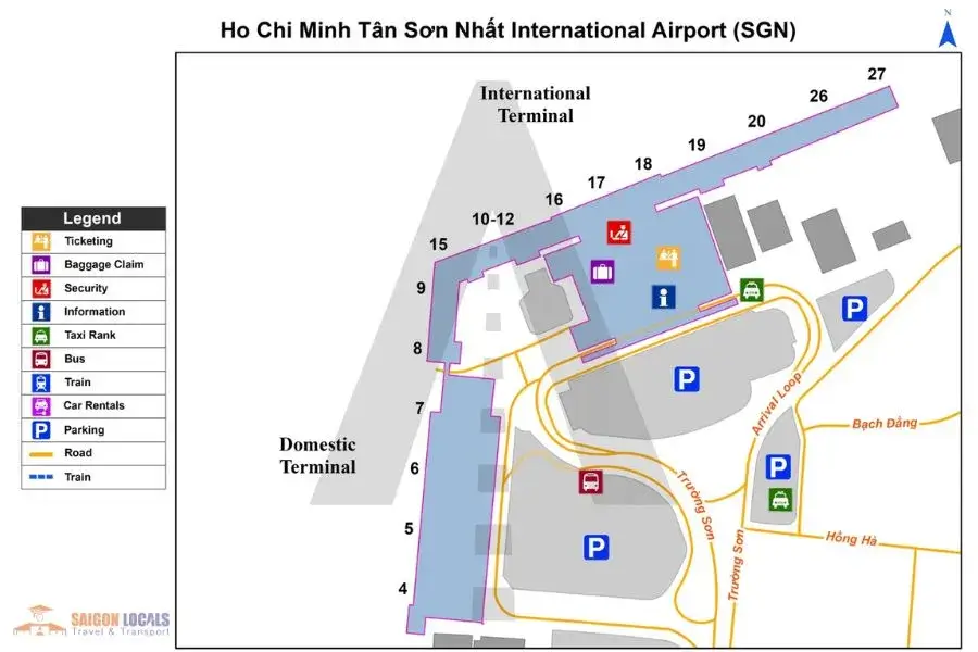SGN Airport map