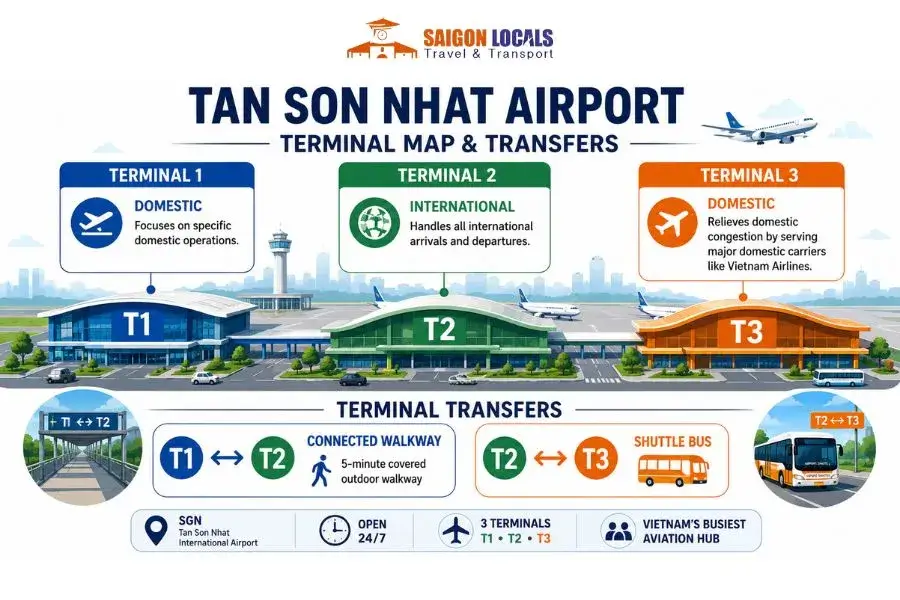 Tan Son Nhat Airport terminal map