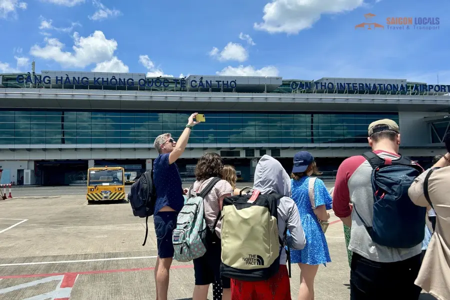 Arriving at Can Tho Airport